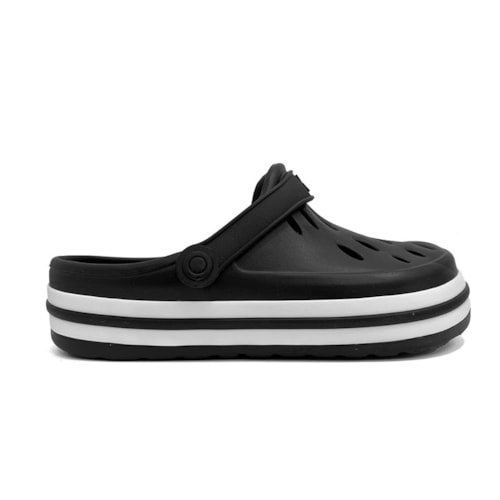 Detalhe - Babuche Boa Onda Feminino Star Clog 2445-110 Preto