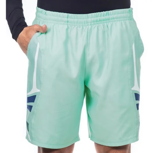 Bermuda Elite Com Elástico Masculina Plus 34443 Verde Claro/Branco