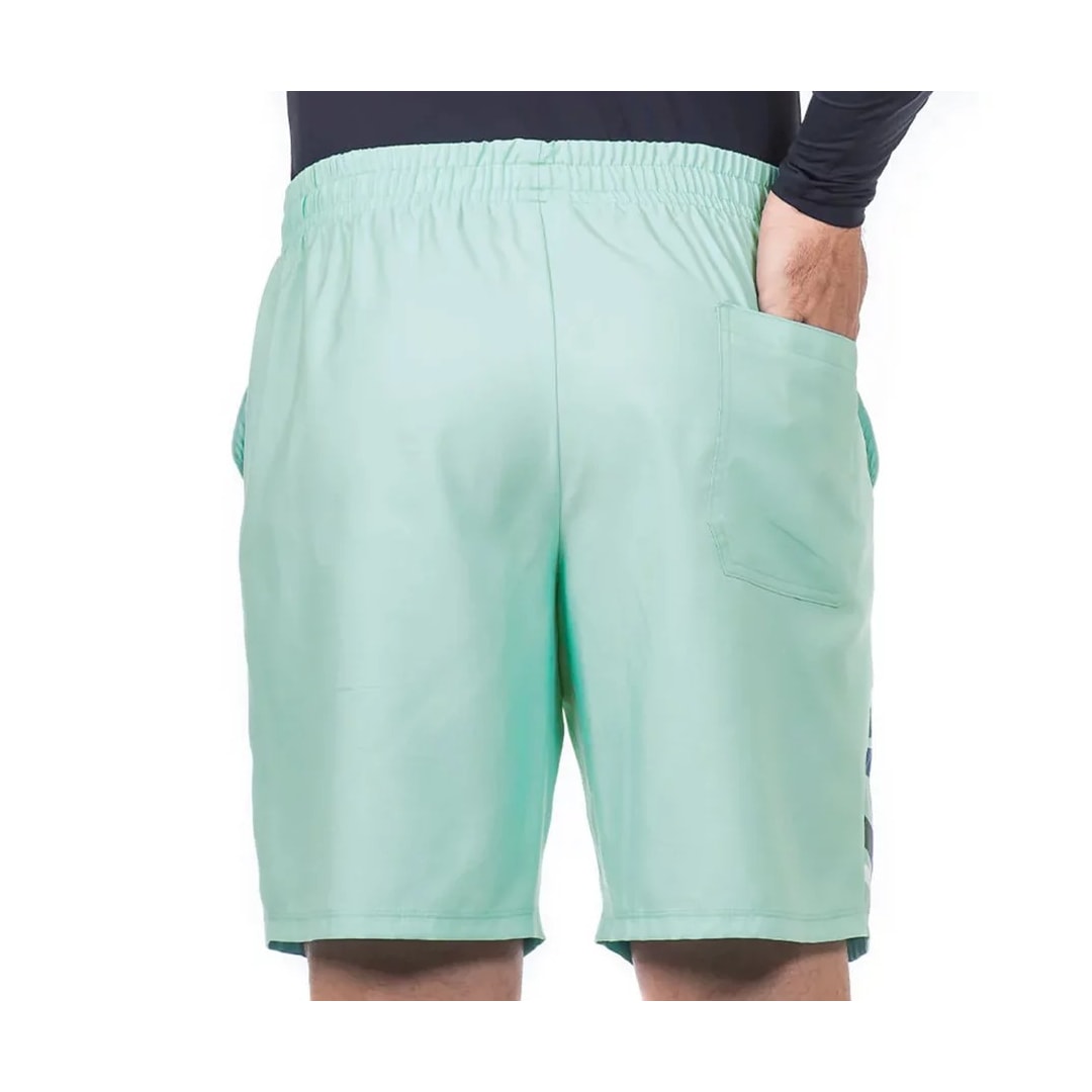 Bermuda Elite Com Elástico Masculina Plus 34443 Verde Claro/Branco