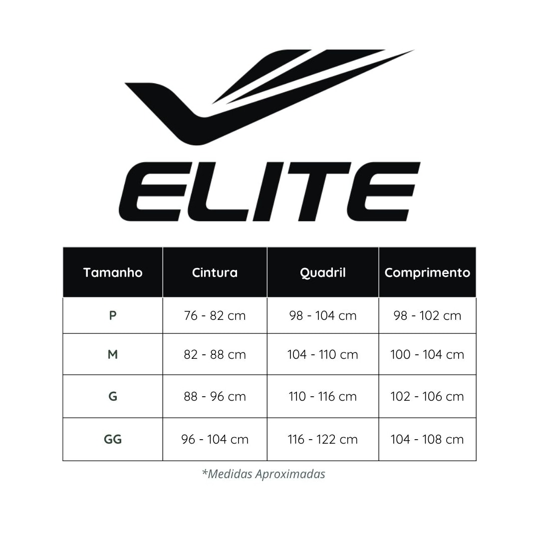 Bermuda Elite Elástico Helanca 034519 Preto