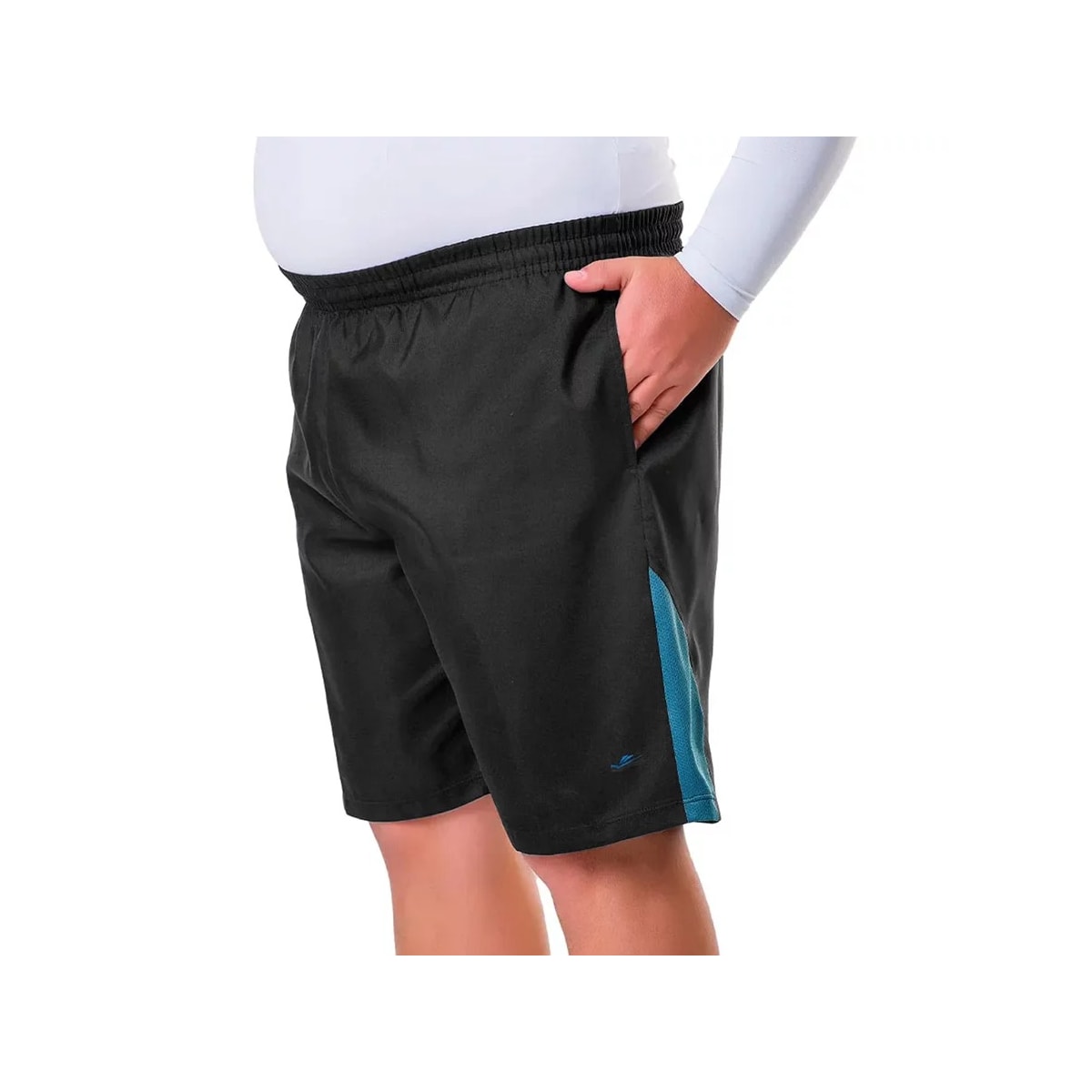 Bermuda Elite Masculina 34441 Preto/Petroleo Bermuda Elite Masculina 34441 Preto/Petroleo