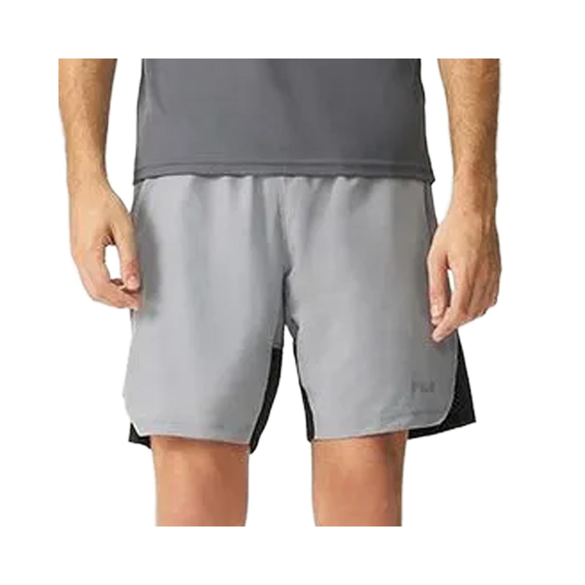 Bermuda Fila Elástico Tactel F11at01011 Cinza Médio/Preto