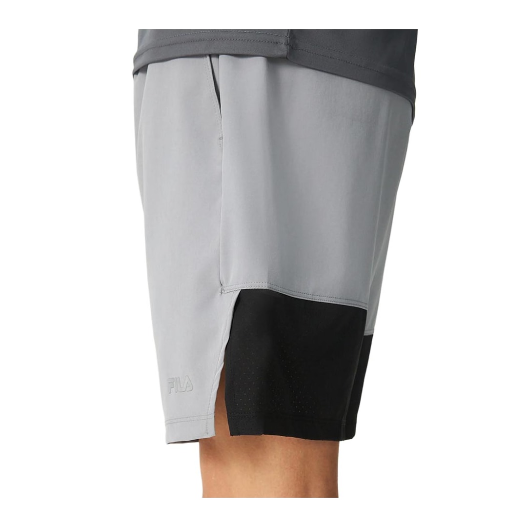 Bermuda Fila Elástico Tactel F11at01011 Cinza Médio/Preto