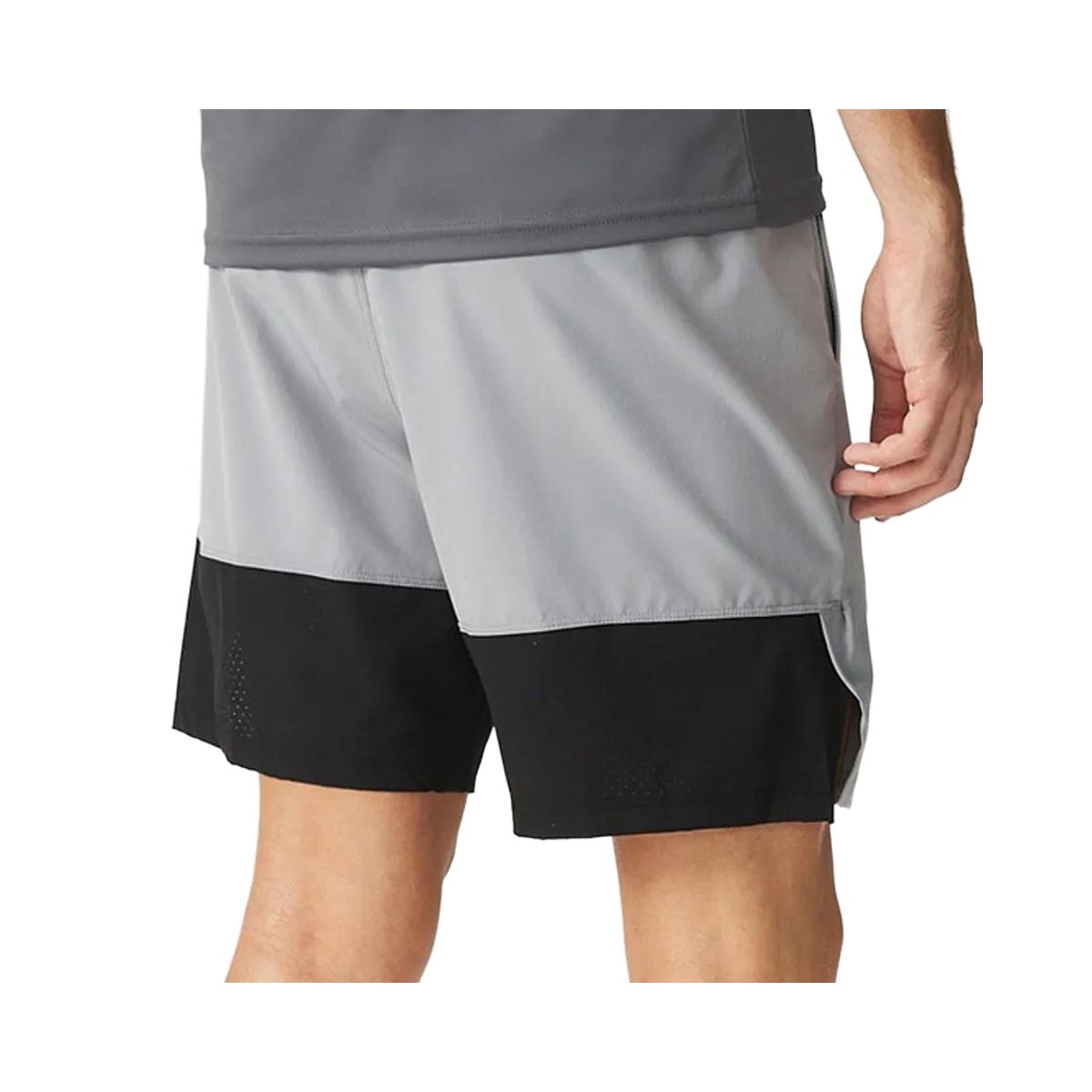 Bermuda Fila Elástico Tactel F11at01011 Cinza Médio/Preto