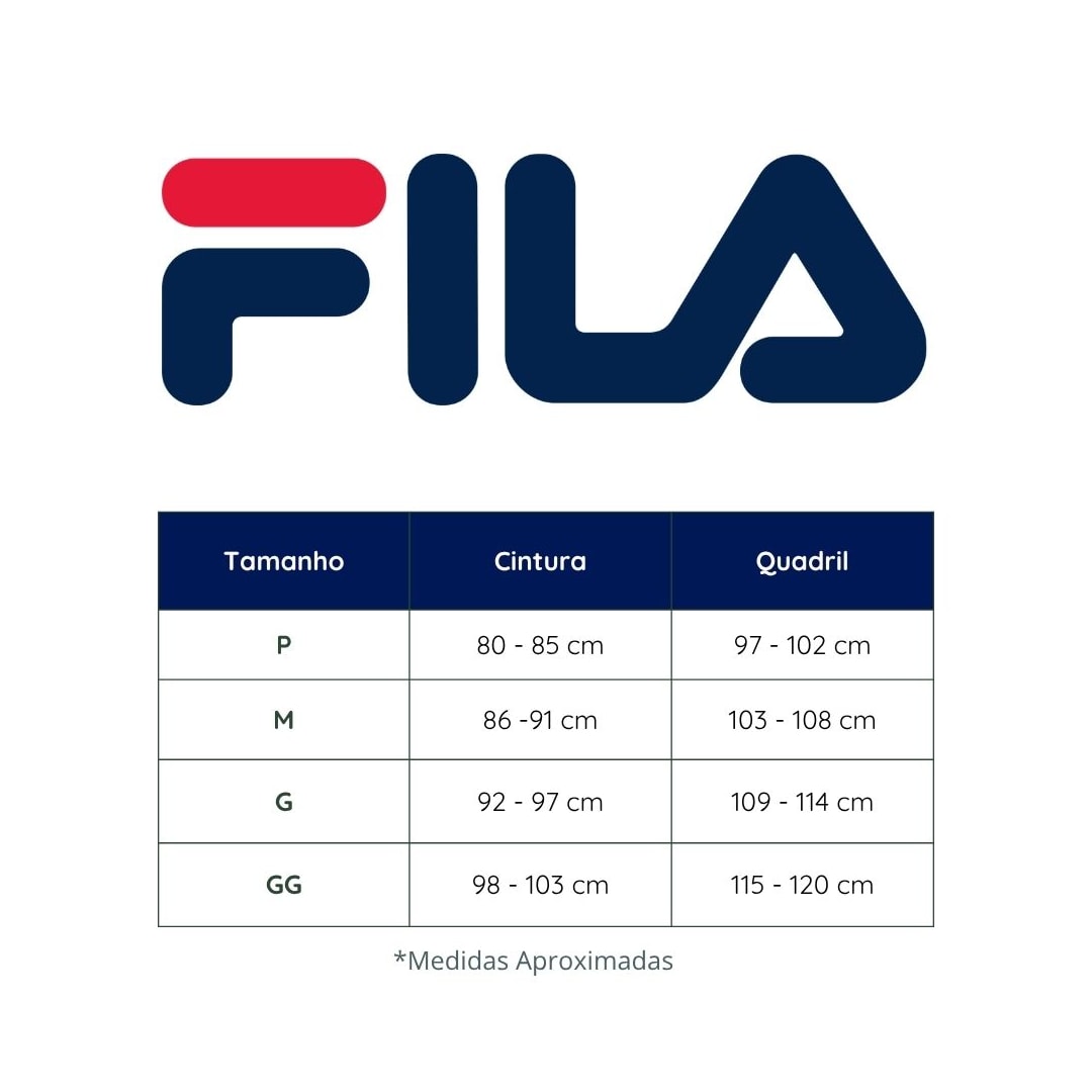 Bermuda Fila Elástico Tactel F11at01011 Preto Bermuda Fila Elástico Tactel F11at01011 Preto