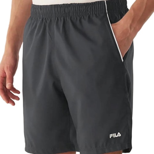 Detalhe - Bermuda Fila Elástico Tactel F11tr00017 Grafite