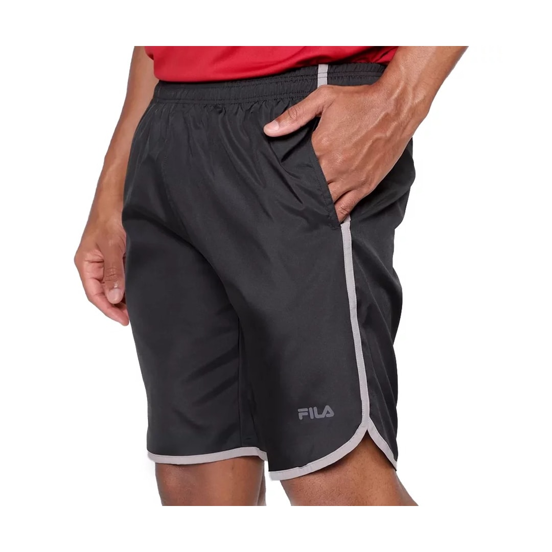 Bermuda Fila Masculina Curve Letter F11at132 Preto/Cinza Bermuda Fila Masculina Curve Letter F11at132 Preto/Cinza