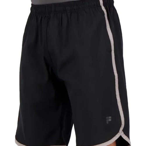 Detalhe - Bermuda Fila Masculina Curve Pro - At501032 Preto/Cinza