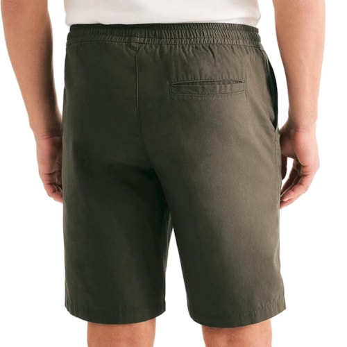Detalhe - Bermuda Hering Elástico Sarja Masculino H4fa Musgo