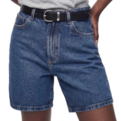 Bermuda Hering Feminina Jeans Mom HCH0