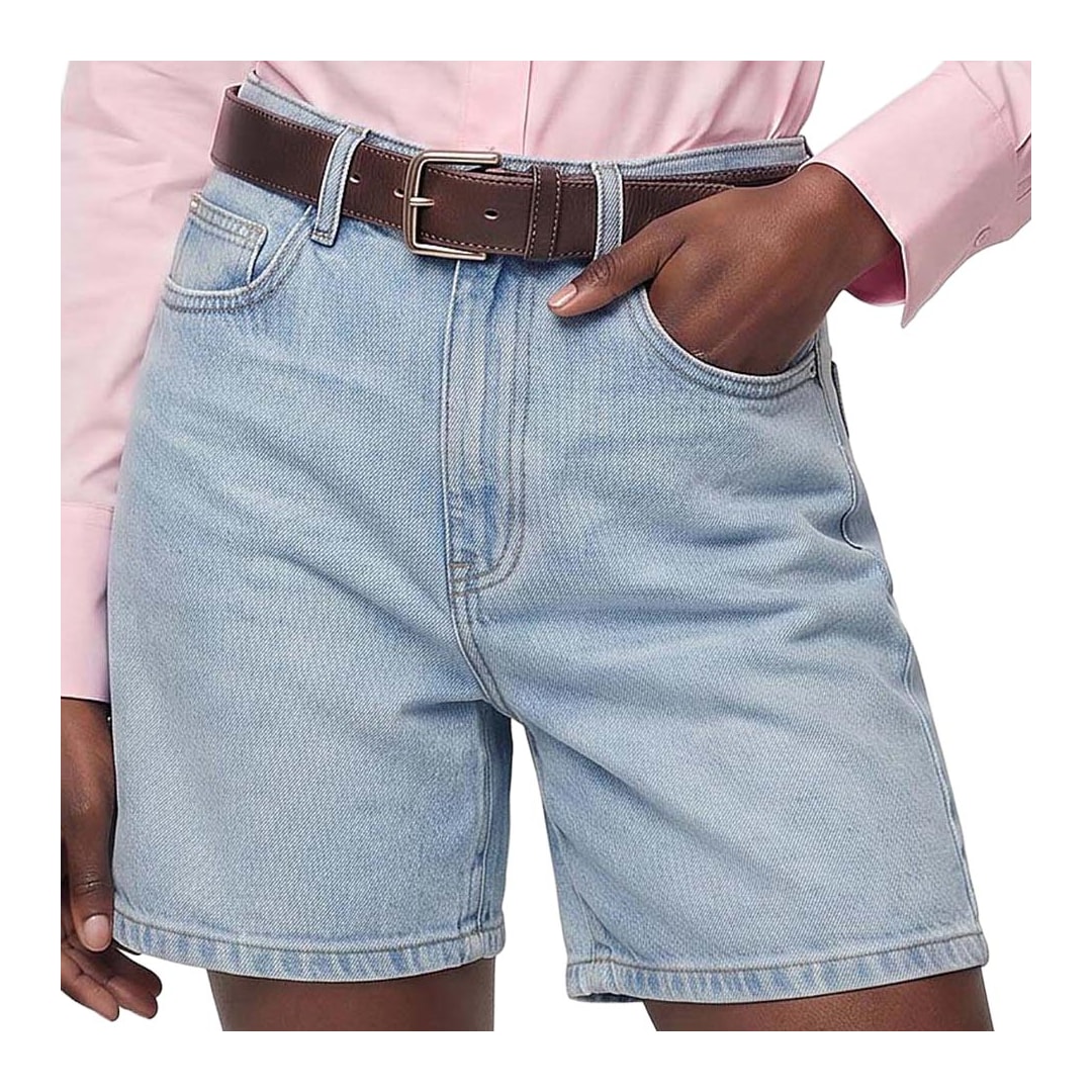 Bermuda Hering Feminina Jeans Mom Hch0 Jeans Claro Bermuda Hering Feminina Jeans Mom Hch0 Jeans Claro