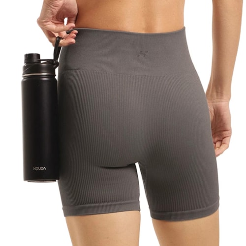 Detalhe - Bermuda Hering Fitness Sc58 Cinza