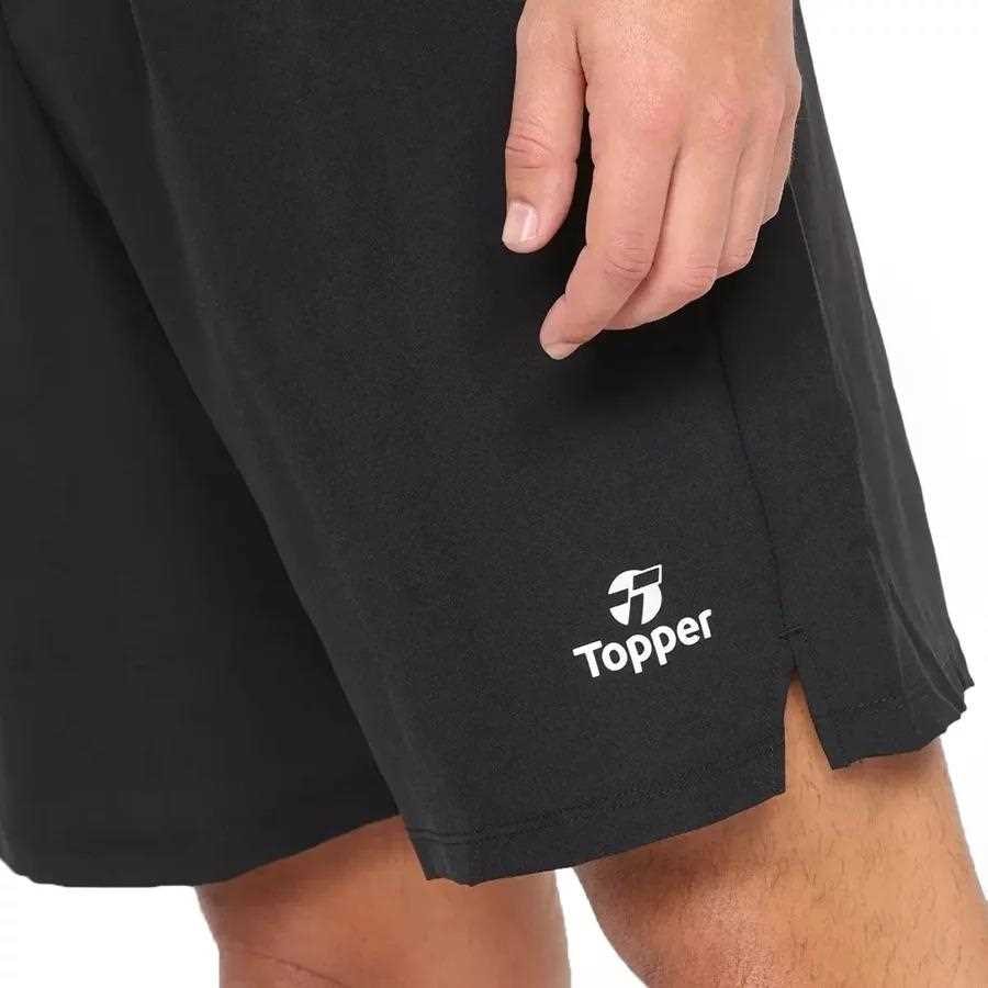 Bermuda Topper Basket Geometric Masculina 4323078 Preto