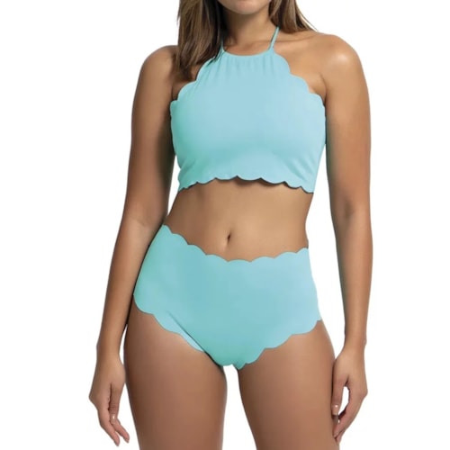 Detalhe - Biquíni Marcyn Top e Calça Hot Pant 629.7215 Verde