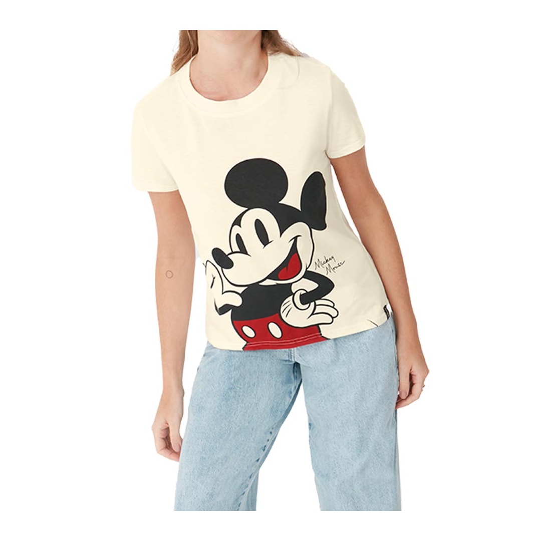 Blusa Disney De Malha Meia Manga 130304 Creme Blusa Disney De Malha Meia Manga 130304 Creme