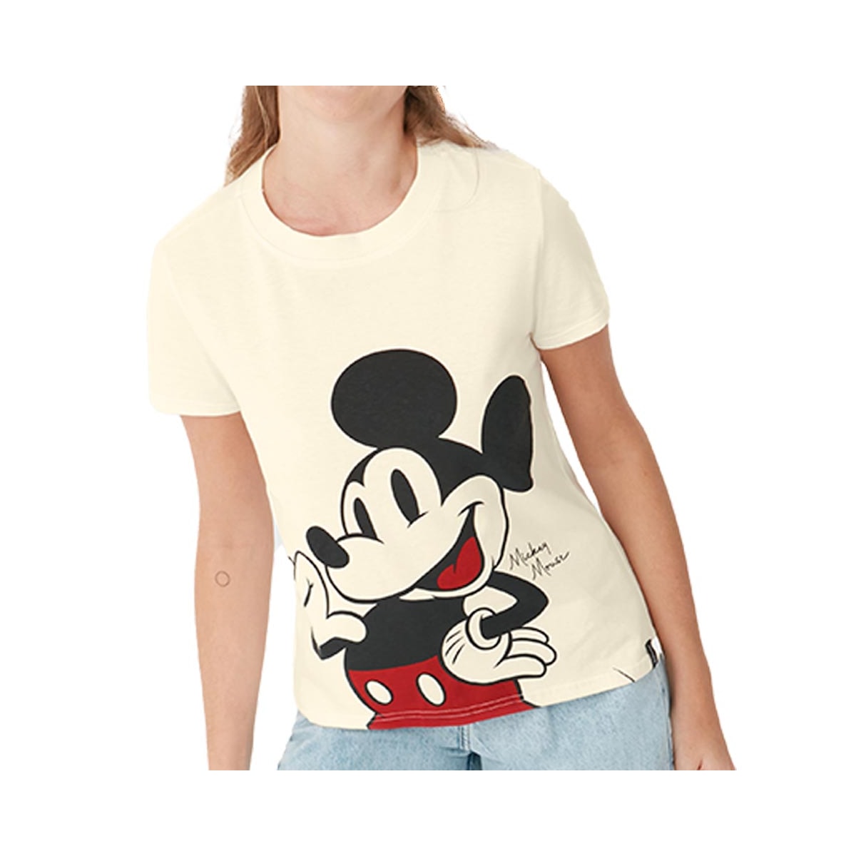 Blusa Disney De Malha Meia Manga 130304 Creme Blusa Disney De Malha Meia Manga 130304 Creme