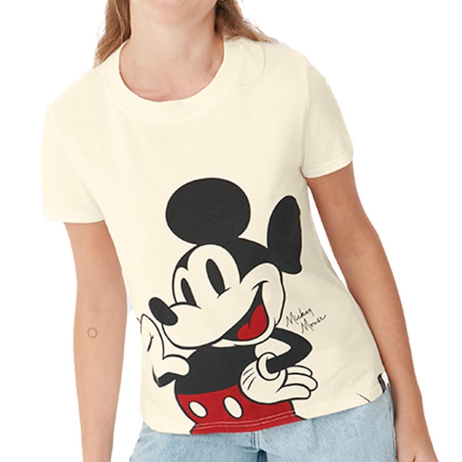 Blusa Disney De Malha Meia Manga 130304 Creme