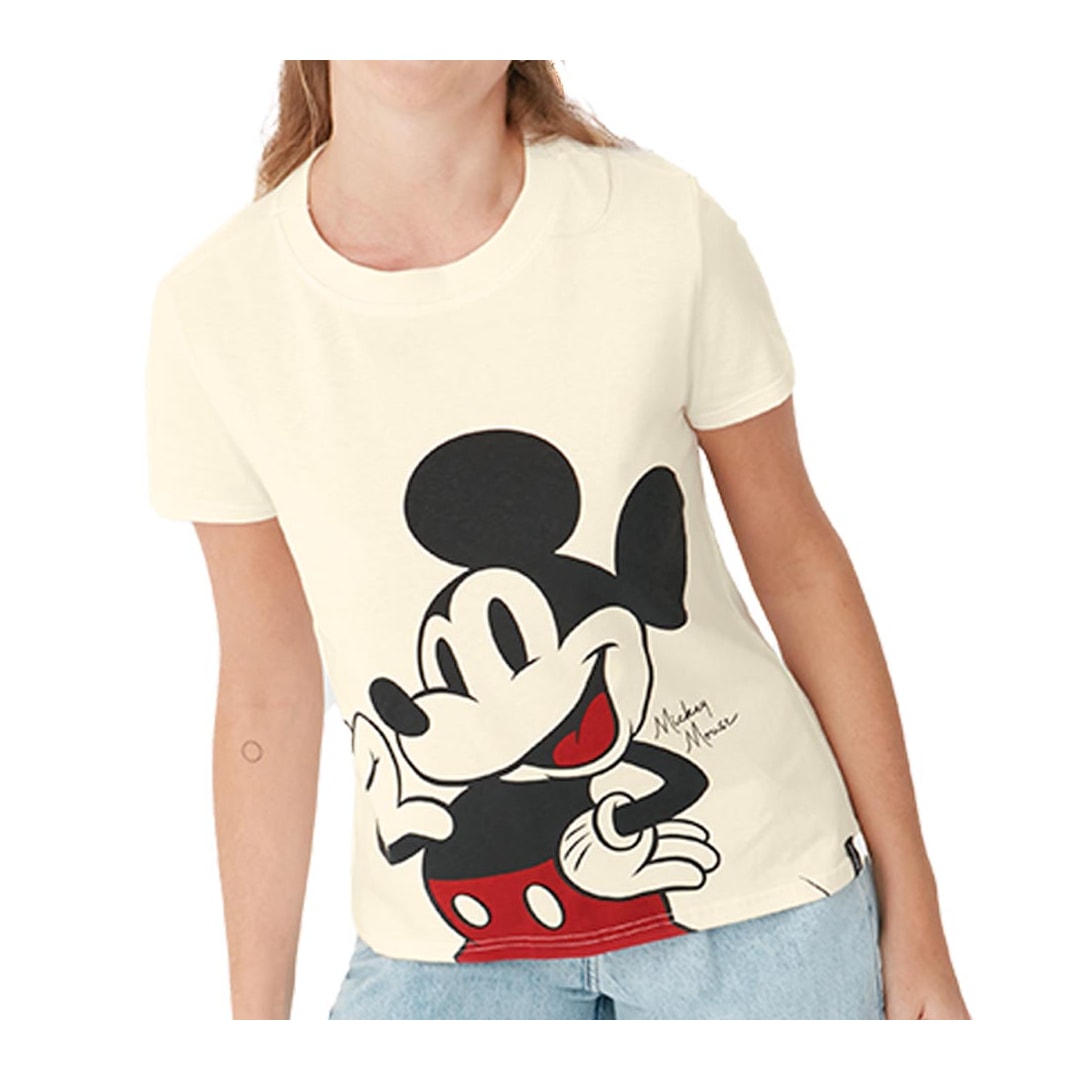 Blusa Disney De Malha Meia Manga 130304 Creme Blusa Disney De Malha Meia Manga 130304 Creme