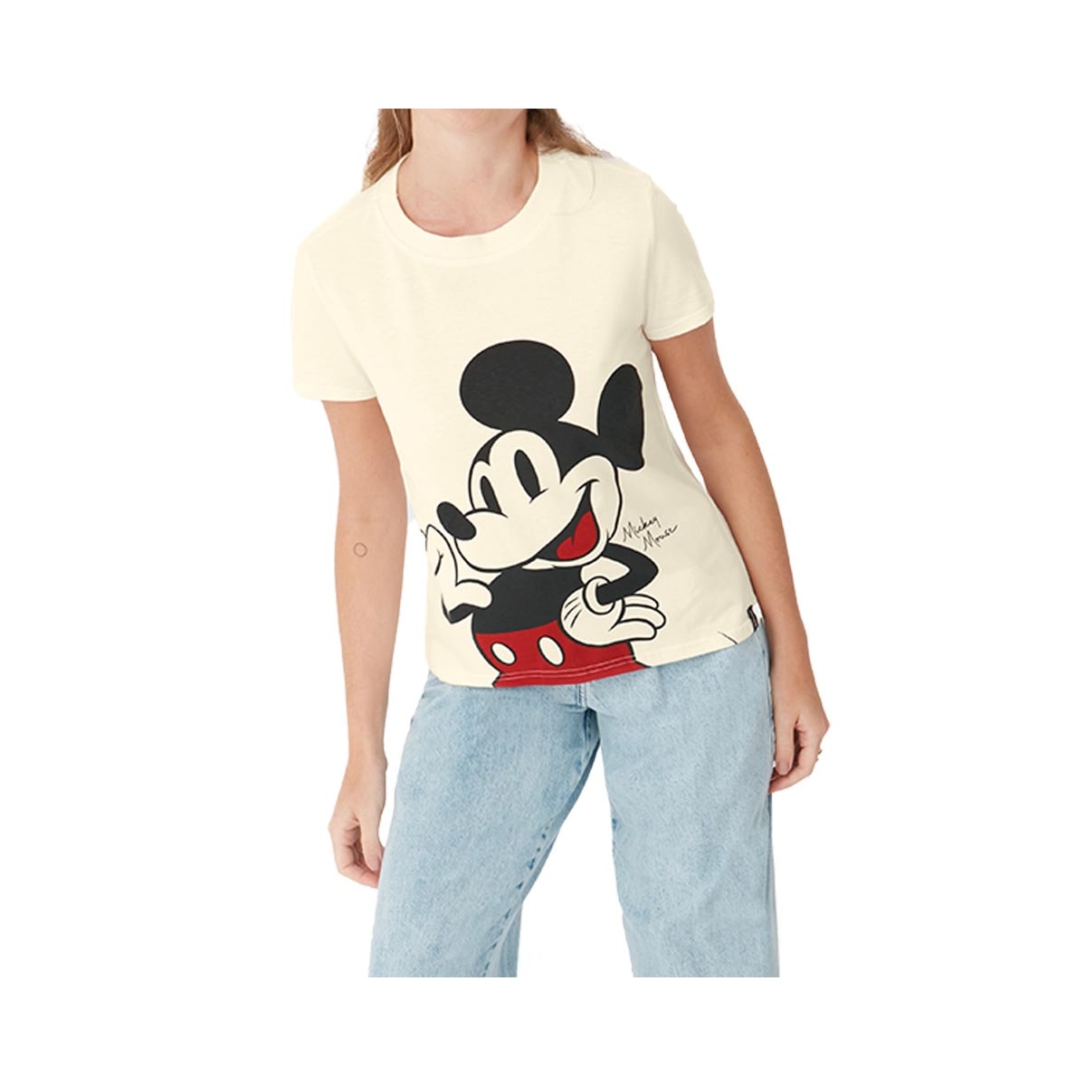 Blusa Disney De Malha Meia Manga 130304 Creme Blusa Disney De Malha Meia Manga 130304 Creme