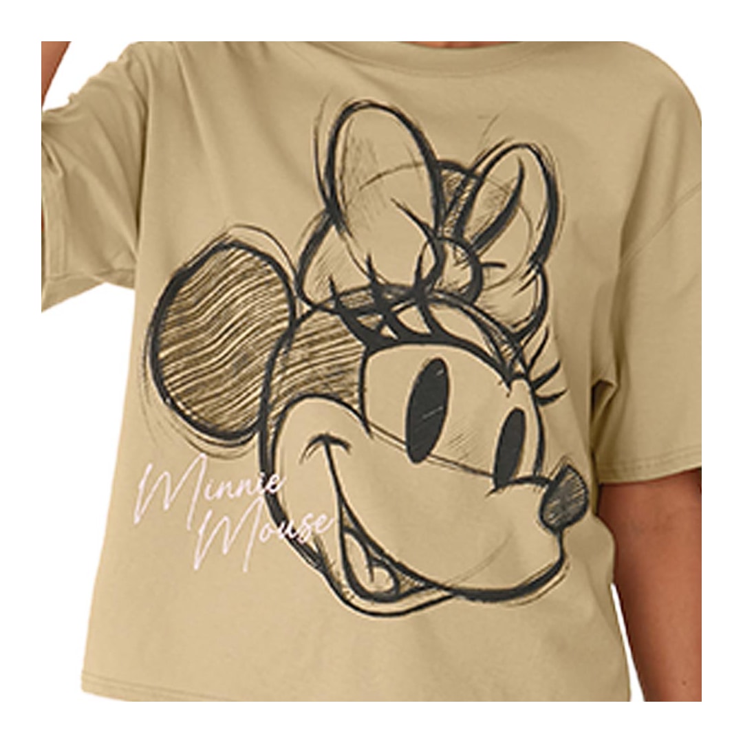 Blusa Disney De Malha Meia Manga 130305 Bege