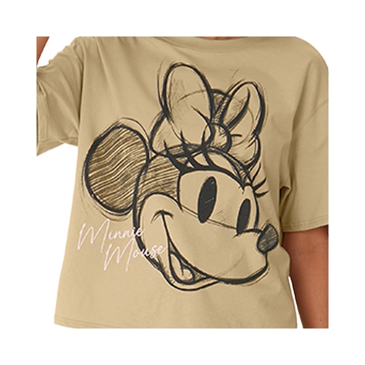 Blusa Disney De Malha Meia Manga 130305 Bege