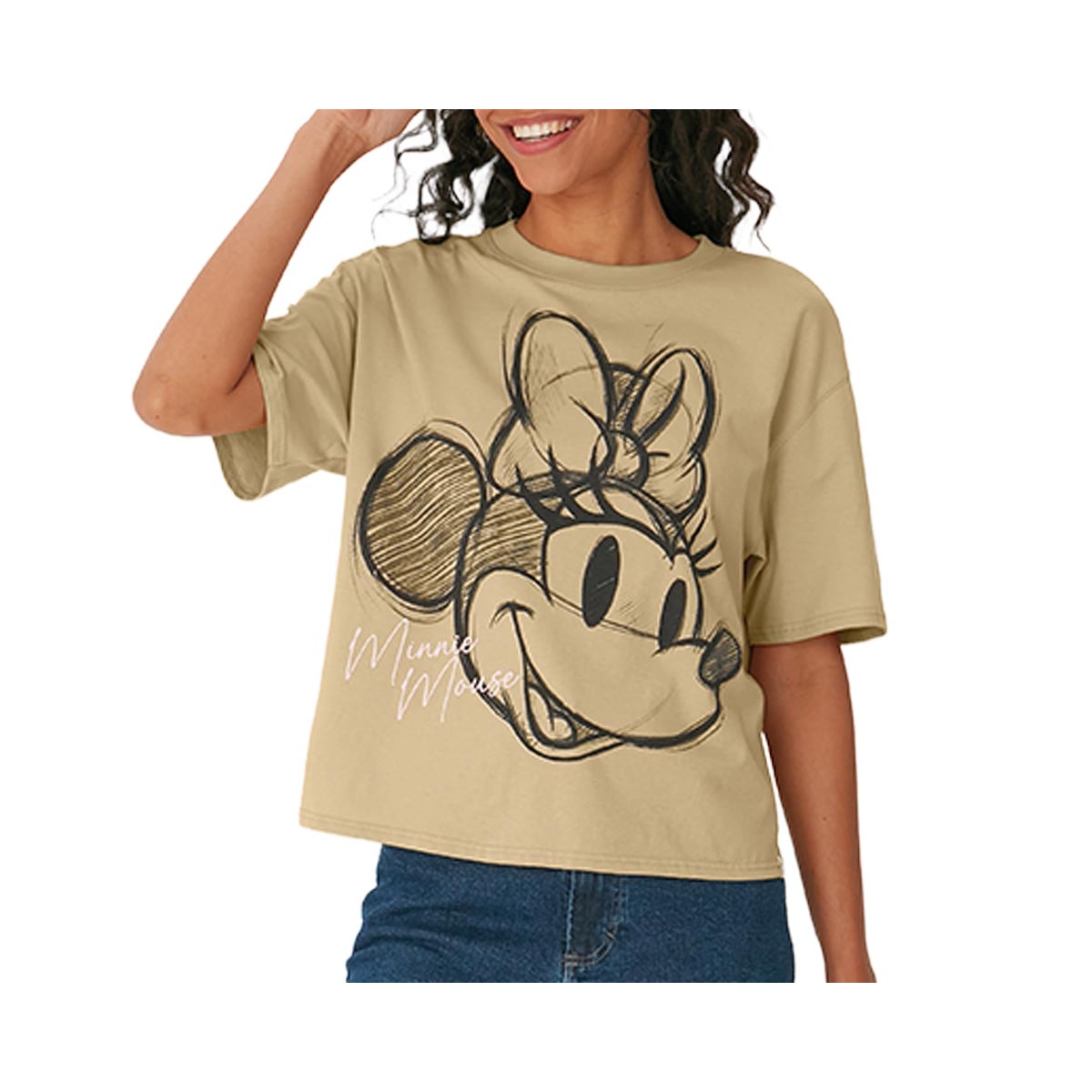 Blusa Disney De Malha Meia Manga 130305 Bege Blusa Disney De Malha Meia Manga 130305 Bege
