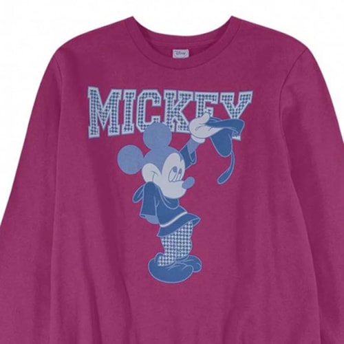 Detalhe - Blusa Disney Licenciados Moletom Feminina D10343 Pink