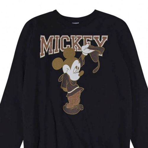 Blusa Disney Licenciados Moletom Feminina  D10343 Preto