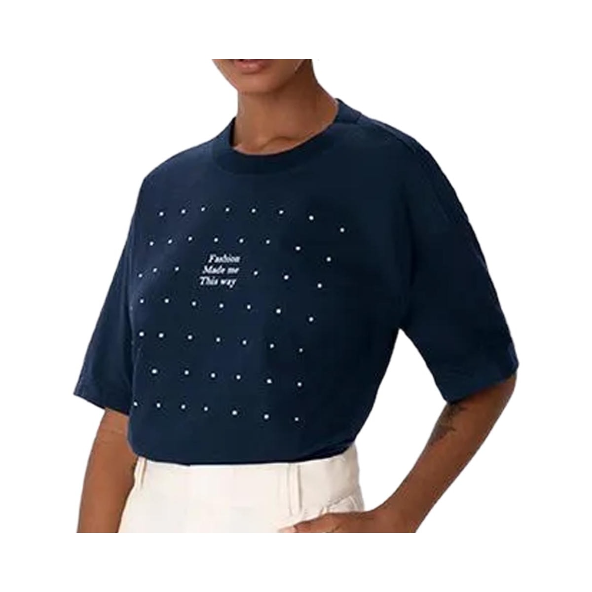 Blusa Enfim De Algodão 1000135160 Azul Marinho