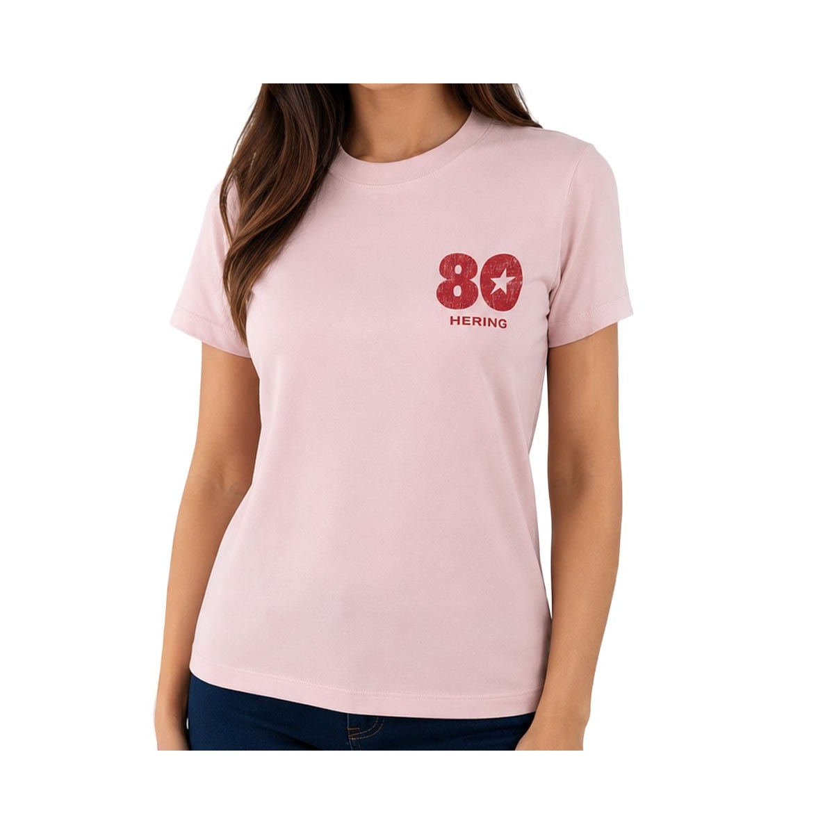 Blusa Hering Algodão Meia Manga 4Hb5 Rosa Blusa Hering Algodão Meia Manga 4Hb5 Rosa