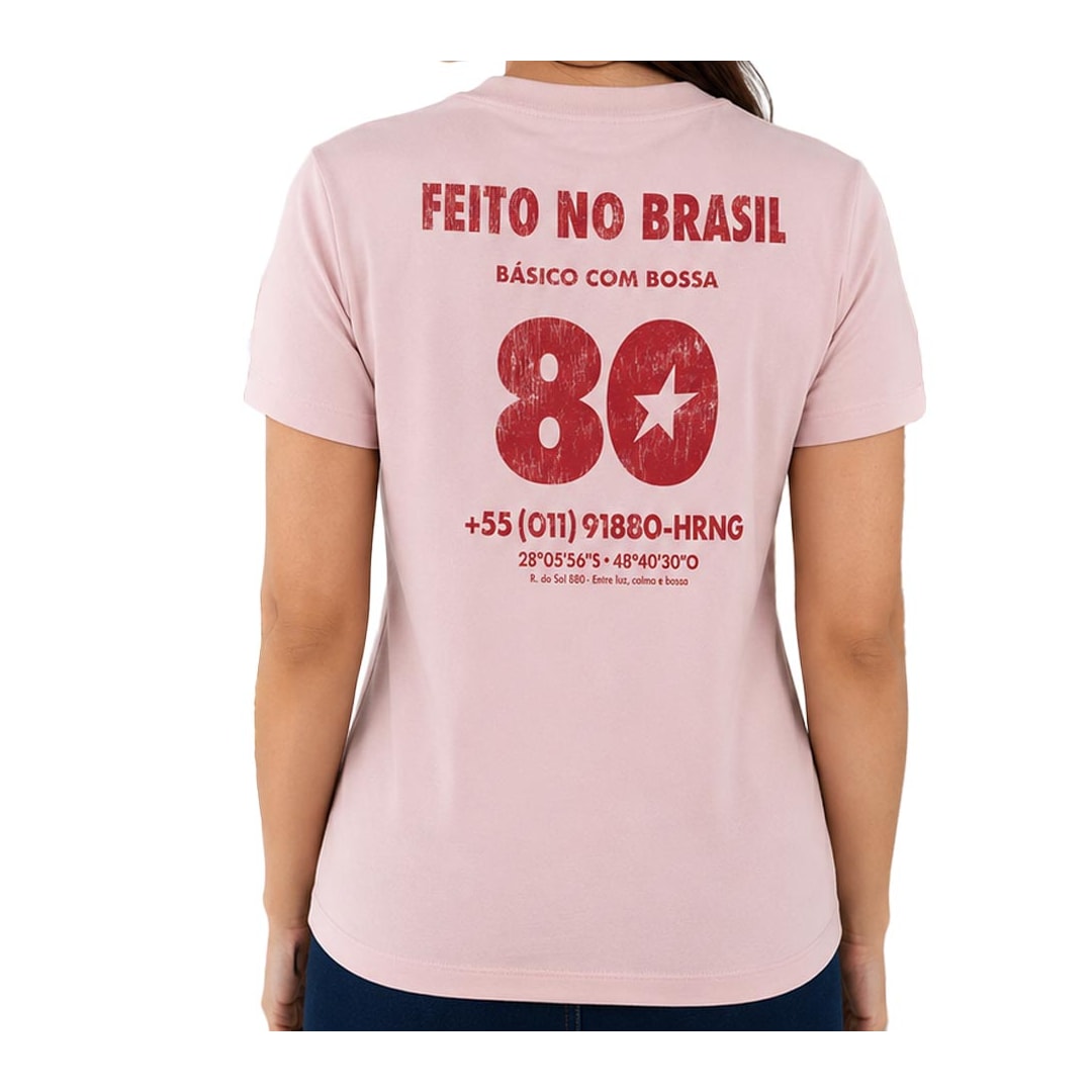 Blusa Hering Algodão Meia Manga 4Hb5 Rosa Blusa Hering Algodão Meia Manga 4Hb5 Rosa