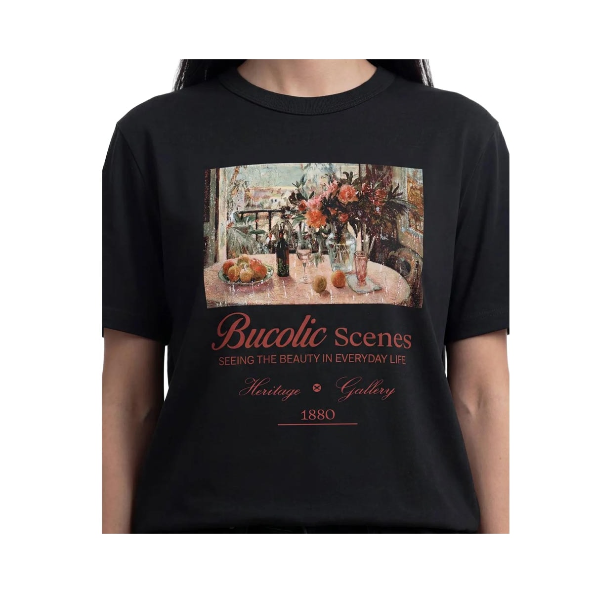 Blusa Hering Algodão Meia Manga 4Hbd Preto