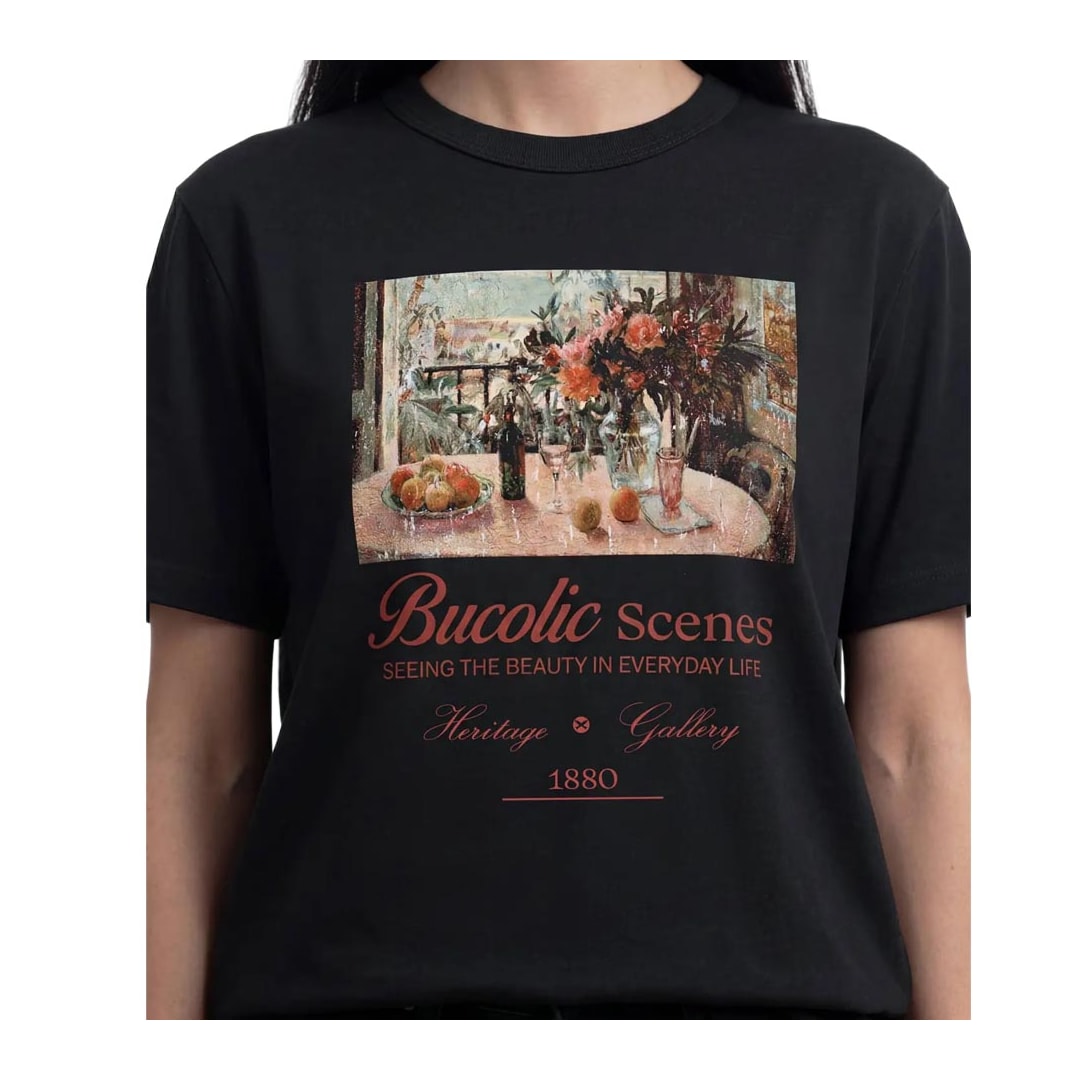 Blusa Hering Algodão Meia Manga 4Hbd Preto