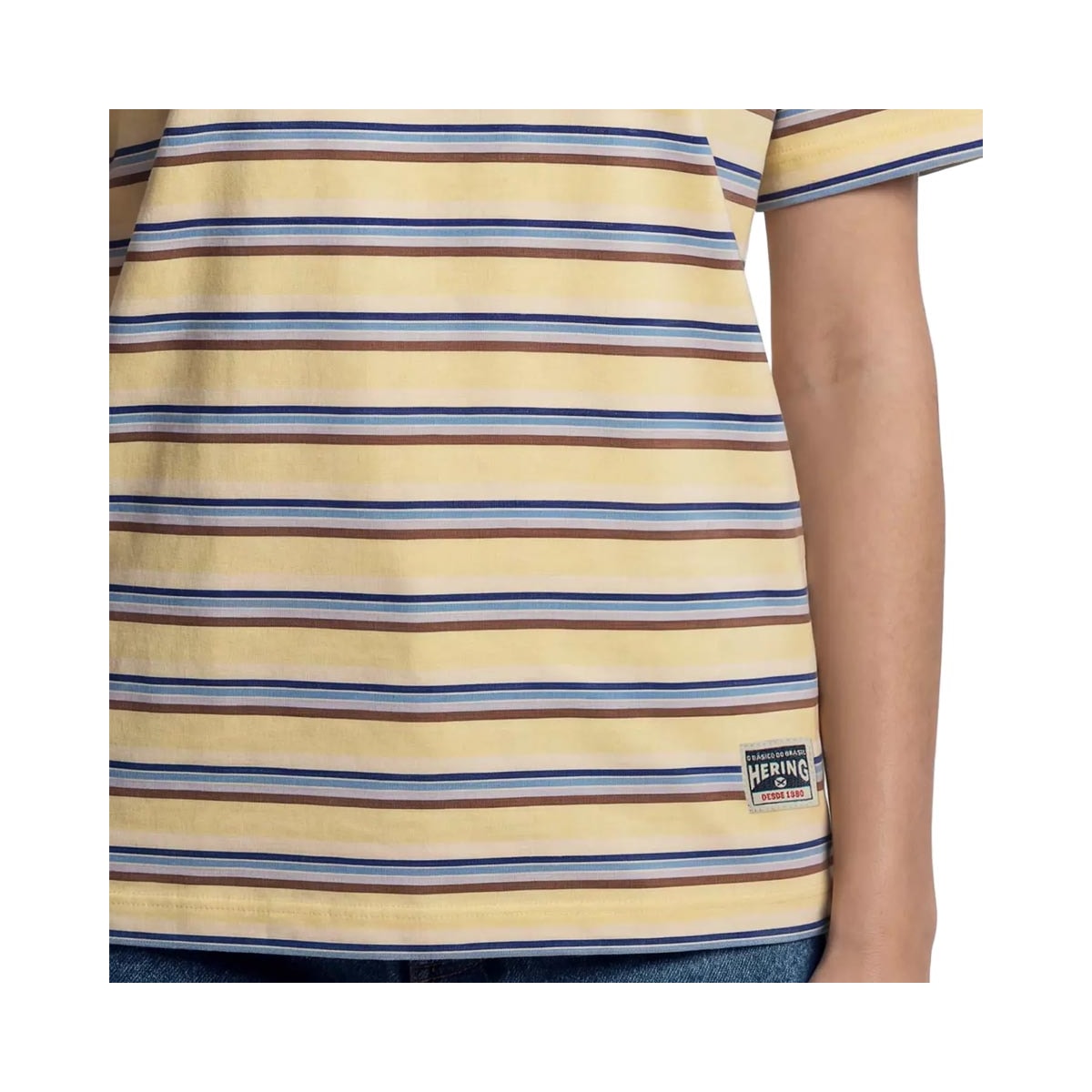 Blusa Hering Box Listrada 4H7c Amarelo Listrado Blusa Hering Box Listrada 4H7c Amarelo Listrado