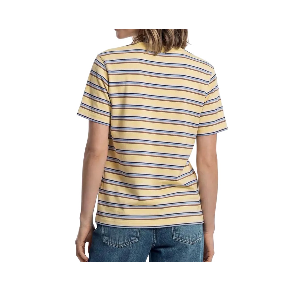 Blusa Hering Box Listrada 4H7c Amarelo Listrado