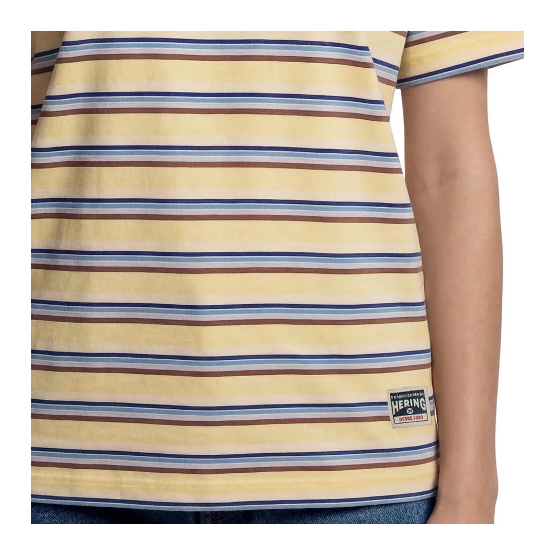 Blusa Hering Box Listrada 4H7c Amarelo Listrado Blusa Hering Box Listrada 4H7c Amarelo Listrado