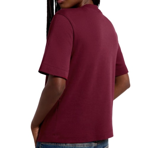 Detalhe - Blusa Hering De Malha Meia Manga 4H2V Marsala
