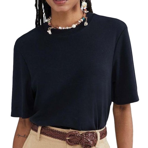 Blusa Hering De Malha Meia Manga 4H2v Preto