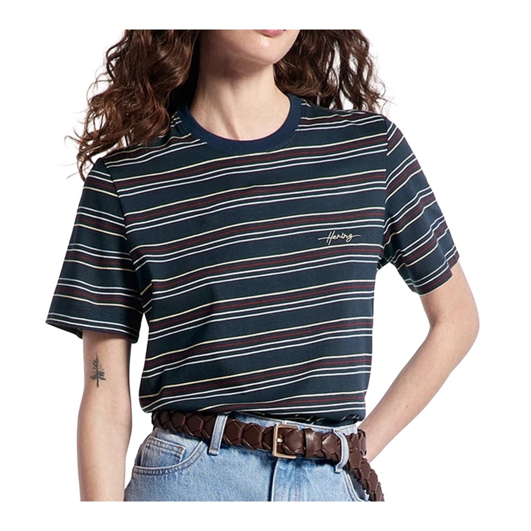 Blusa Hering De Malha Meia Manga 4H5H Azul Marinho