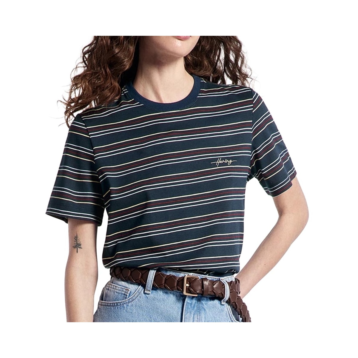 Blusa Hering De Malha Meia Manga 4H5H Azul Marinho Blusa Hering De Malha Meia Manga 4H5H Azul Marinho