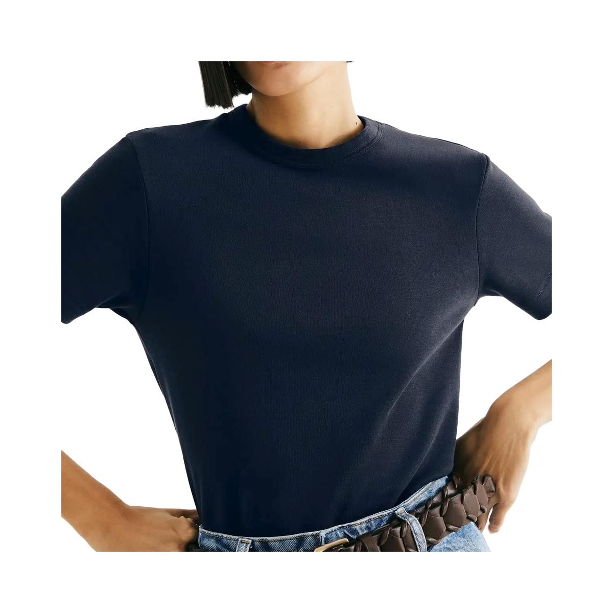 Blusa Hering De Malha Meia Manga 4H7A Azul Marinho