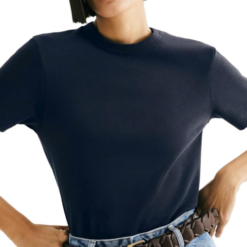 Blusa Hering De Malha Meia Manga 4H7A Azul Marinho