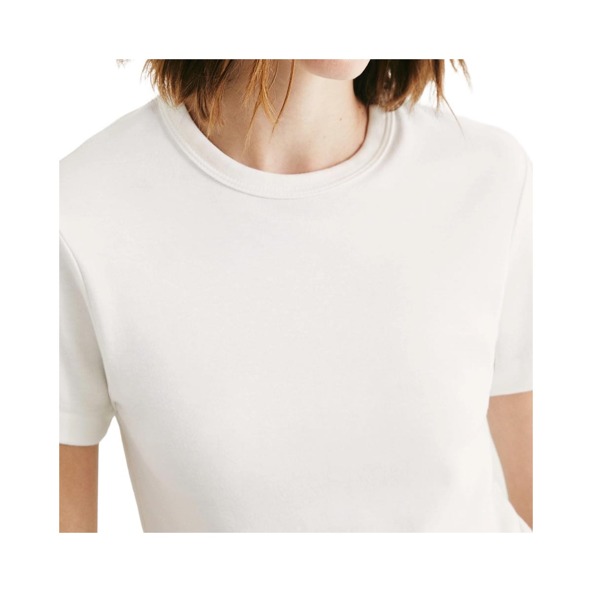 Blusa Hering De Malha Meia Manga 4H7A Branco Off