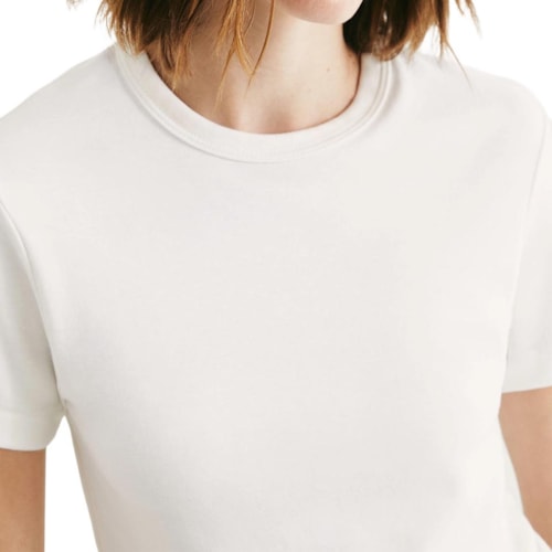 Detalhe - Blusa Hering De Malha Meia Manga 4H7A Branco Off