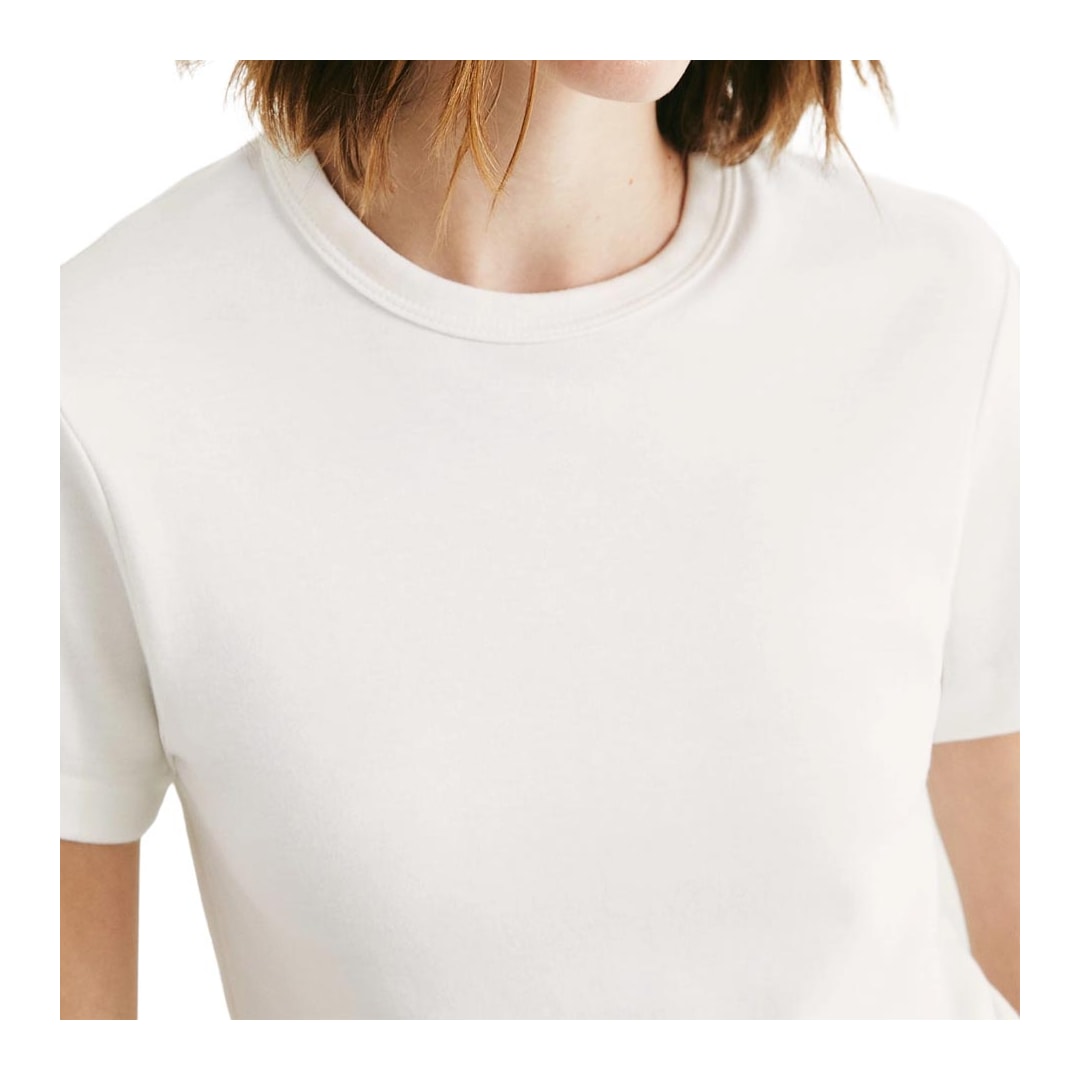 Blusa Hering De Malha Meia Manga 4H7A Branco Off