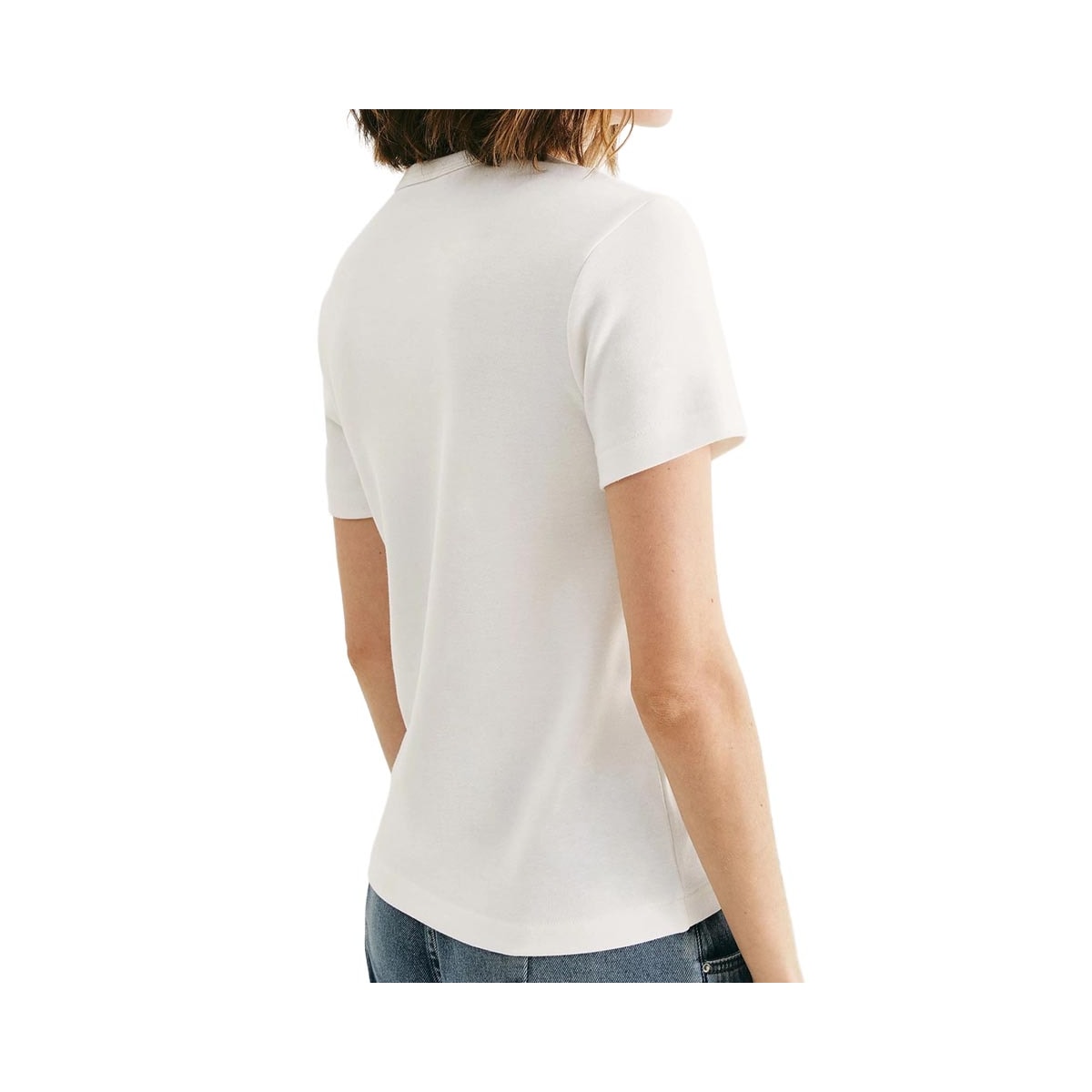 Blusa Hering De Malha Meia Manga 4H7A Branco Off