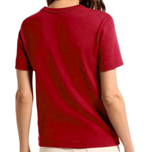 Detalhe - Blusa Hering De Malha Meia Manga 4H7A Vermelho