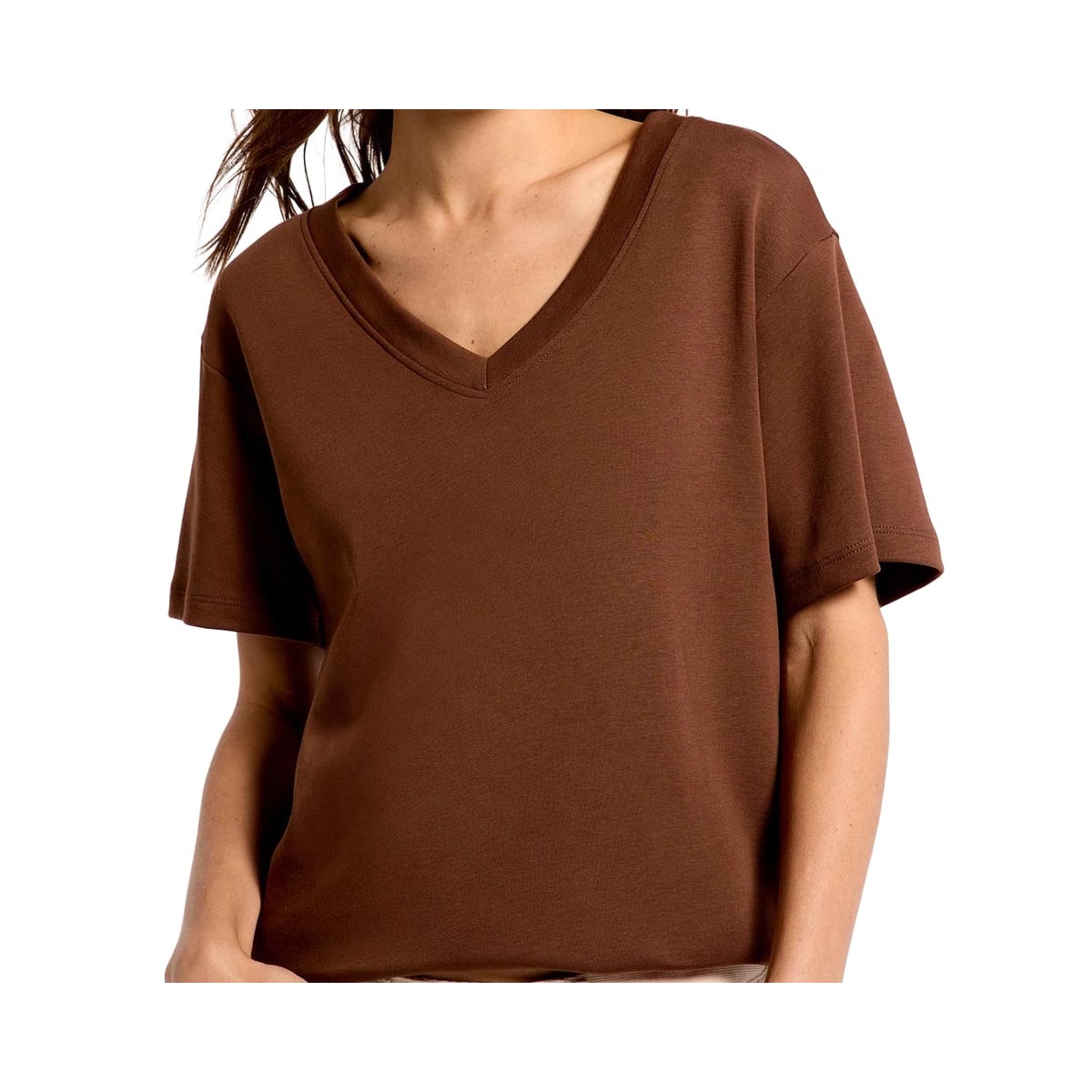 Blusa Hering De Malha Meia Manga 4H87 Chocolate Blusa Hering De Malha Meia Manga 4H87 Chocolate