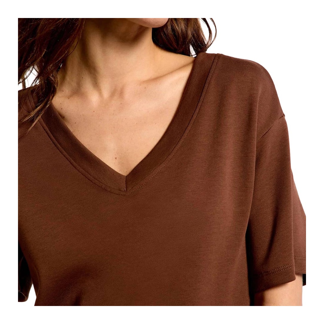 Blusa Hering De Malha Meia Manga 4H87 Chocolate