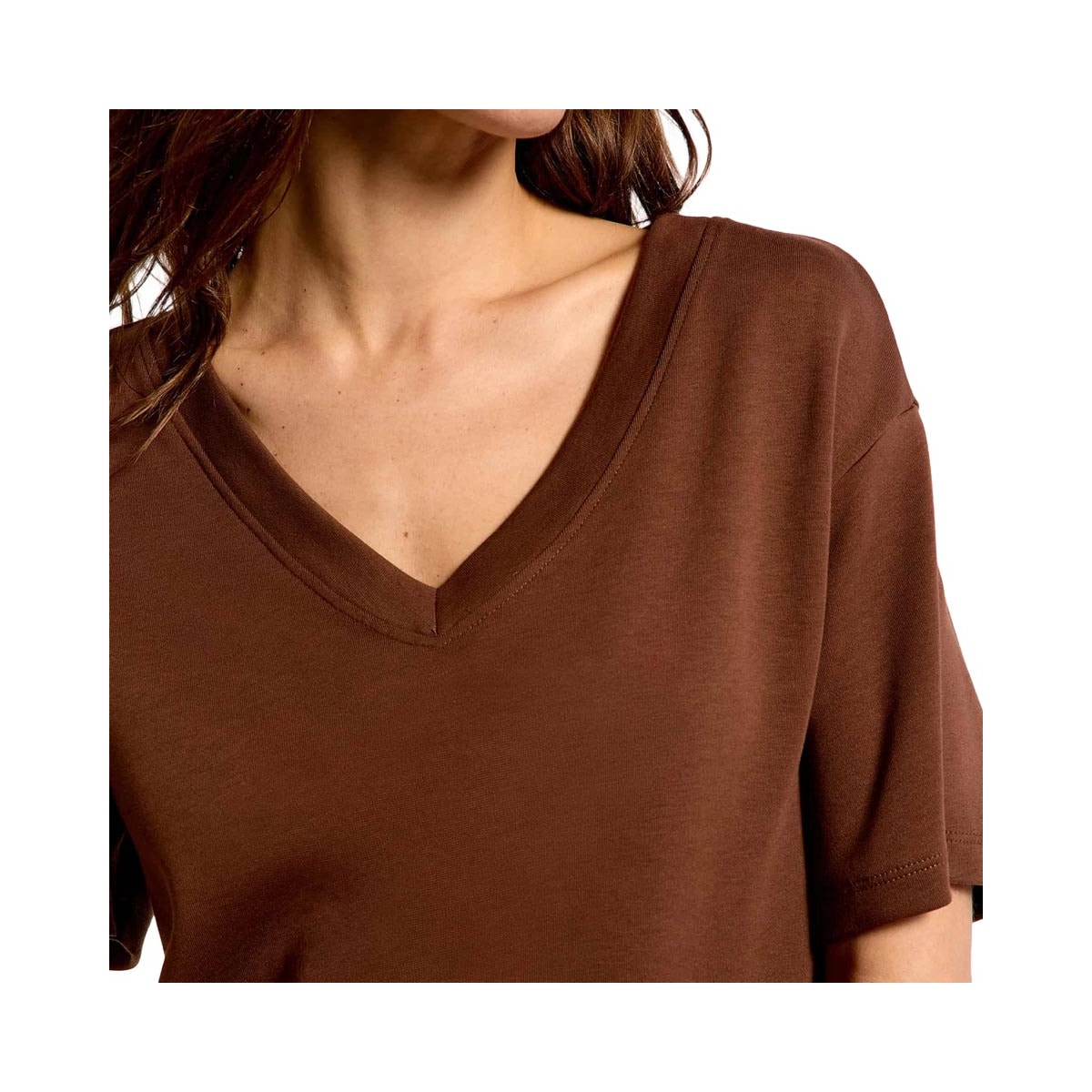 Blusa Hering De Malha Meia Manga 4H87 Chocolate Blusa Hering De Malha Meia Manga 4H87 Chocolate